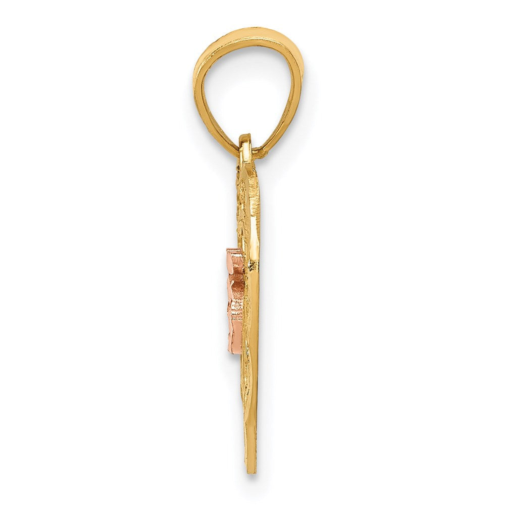 14K Bicolor Diamantiert 15 Anhänger