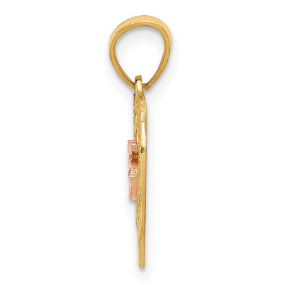 14K Bicolor Diamantiert 15 Anhänger