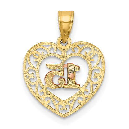 14K Bicolor Diamantiert 15 Anhänger