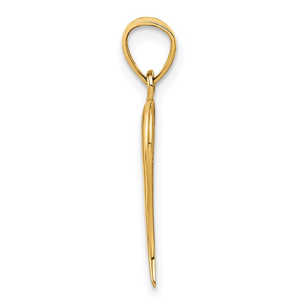 14K Gelbgold Italienisch Horn Anhänger