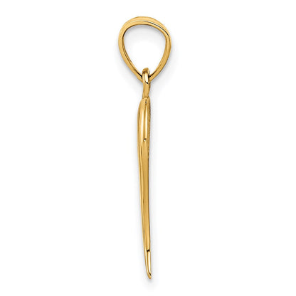 14K Gelbgold Italienisch Horn Anhänger