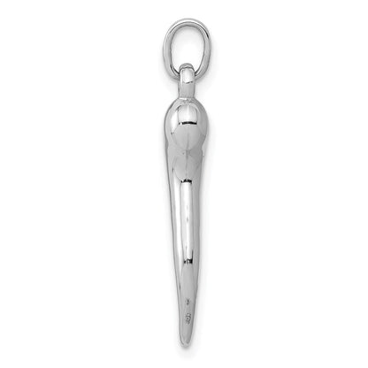 14K Weißgold 3d Italienisch Horn Charm
