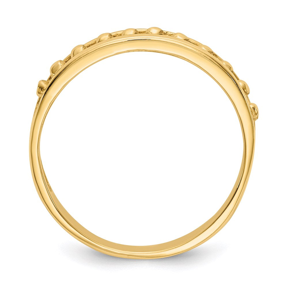 14K Gelbgold Ring mit Kügelchen, poliert