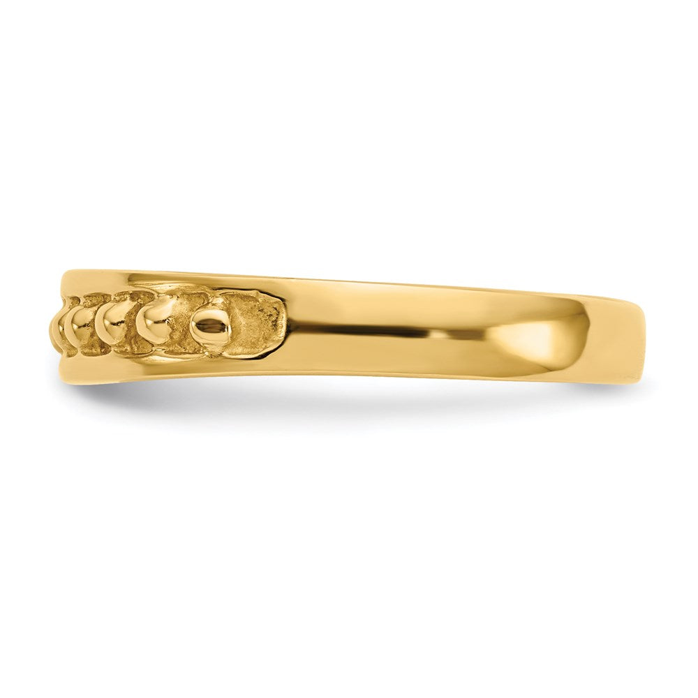 14K Gelbgold Ring mit Kügelchen, poliert