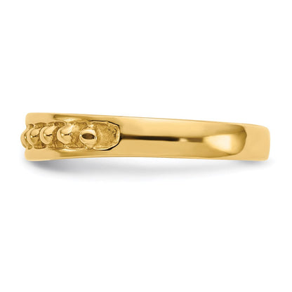 14K Gelbgold Ring mit Kügelchen, poliert