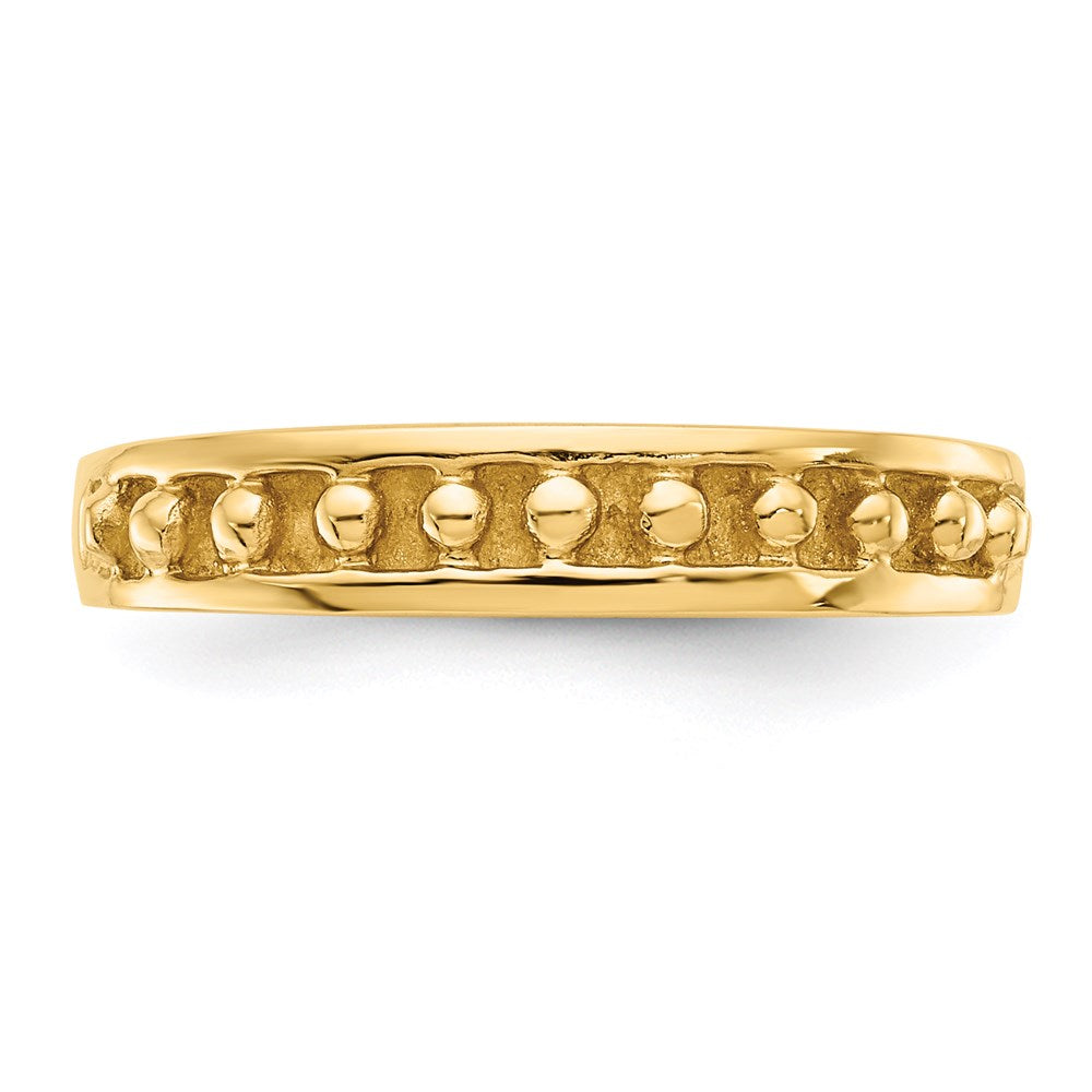 14K Gelbgold Ring mit Kügelchen, poliert