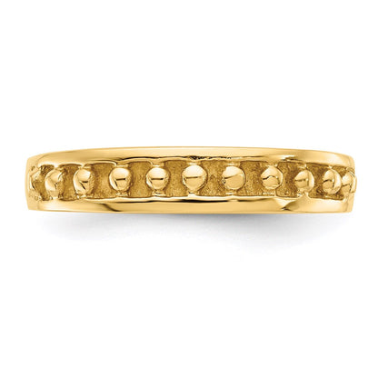 14K Gelbgold Ring mit Kügelchen, poliert