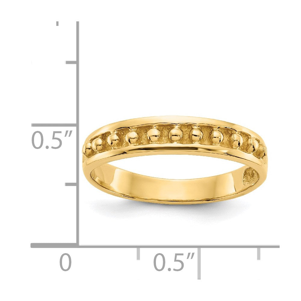 14K Gelbgold Ring mit Kügelchen, poliert