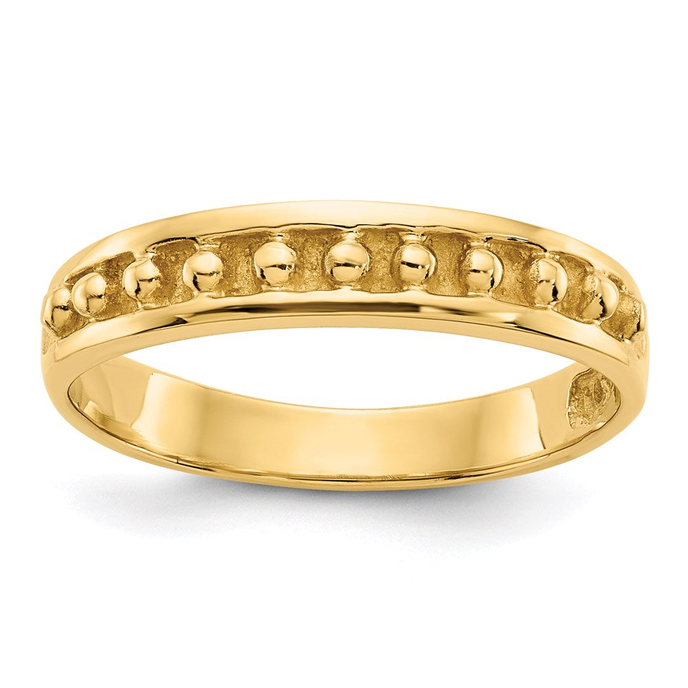 14K Gelbgold Ring mit Kügelchen, poliert
