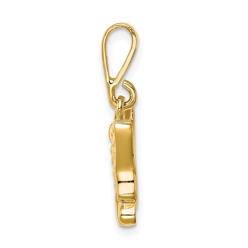 14K Gelbgold Polierter Schmetterlings-Anhänger
