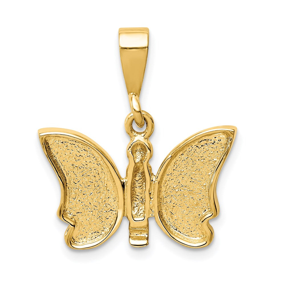 14K Gelbgold Polierter Schmetterlings-Anhänger