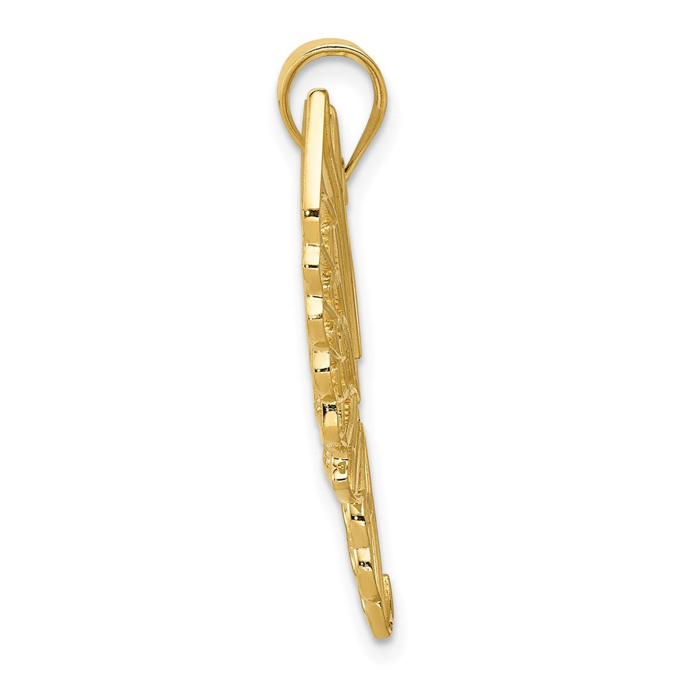 14K Gelbgold Polierter Schmetterlings-Anhänger