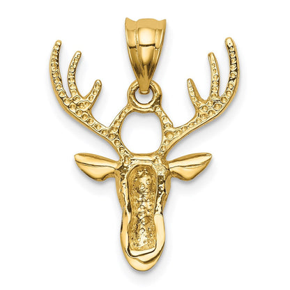 Poliert-Anhänger „Hirschkopf" aus 14K Gelbgold