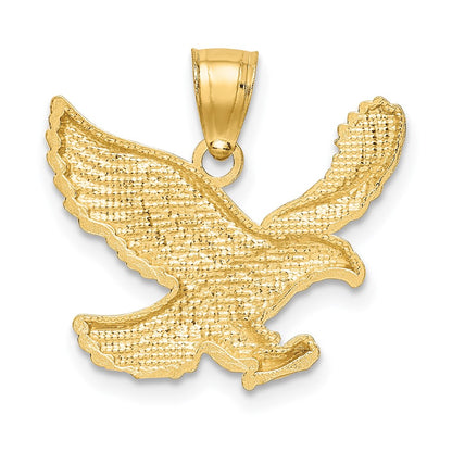 14K Gelbgold Diamantiert Adler Anhänger