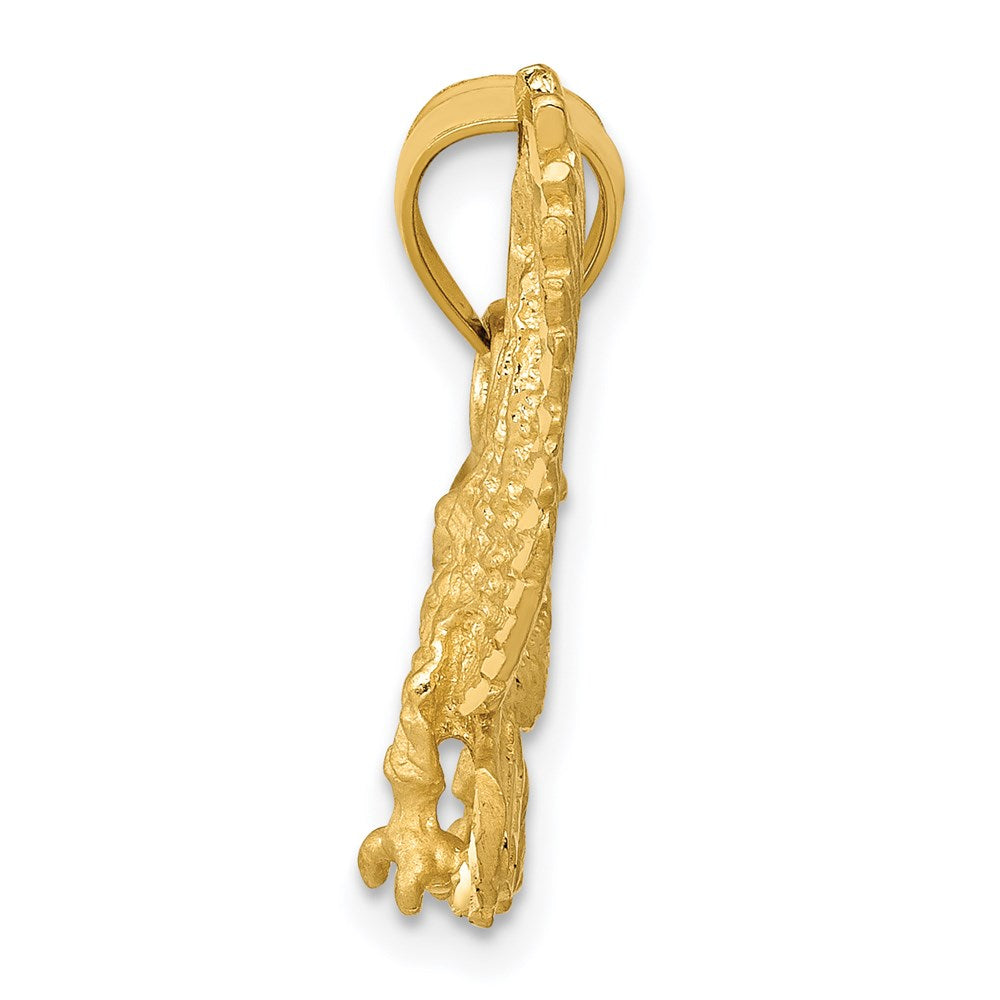 14K Gelbgold Anhänger "Adler" satiniert, diamantiert