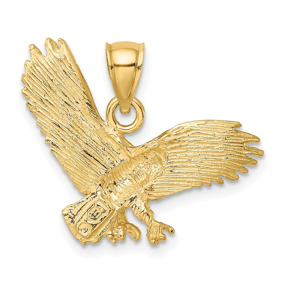 14K Gelbgold Anhänger "Adler" satiniert, diamantiert