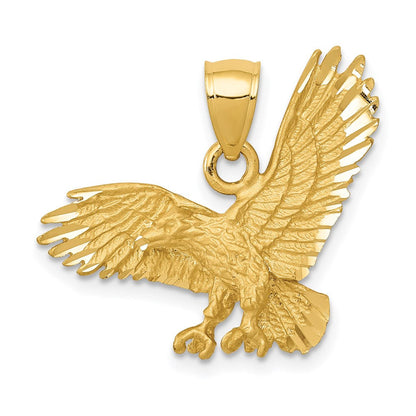 14K Gelbgold Anhänger "Adler" satiniert, diamantiert