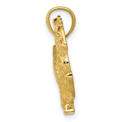 14K Gelbgold Anhänger "Laufendes Zebra" poliert