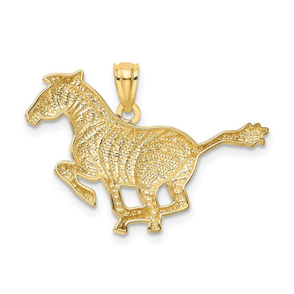 14K Gelbgold Anhänger "Laufendes Zebra" poliert
