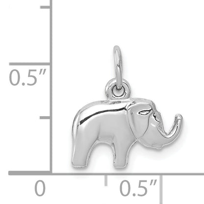 14K Weißgold Elefant Charm