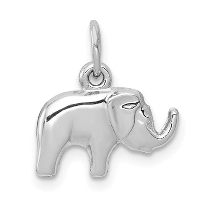 14K Weißgold Elefant Charm
