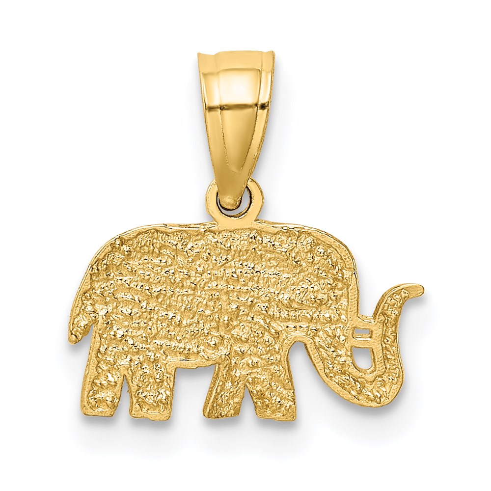 14K Gelbgold Poliert Elefant Anhänger