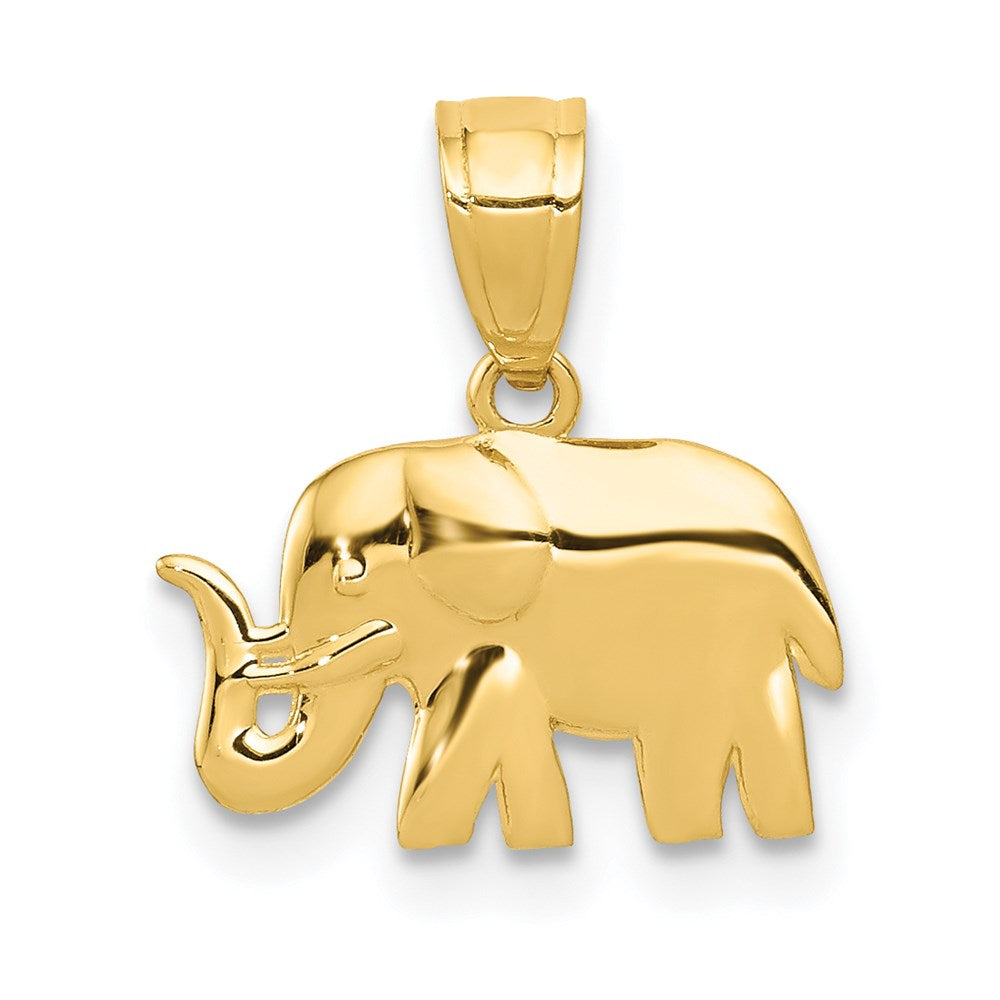 14K Gelbgold Poliert Elefant Anhänger