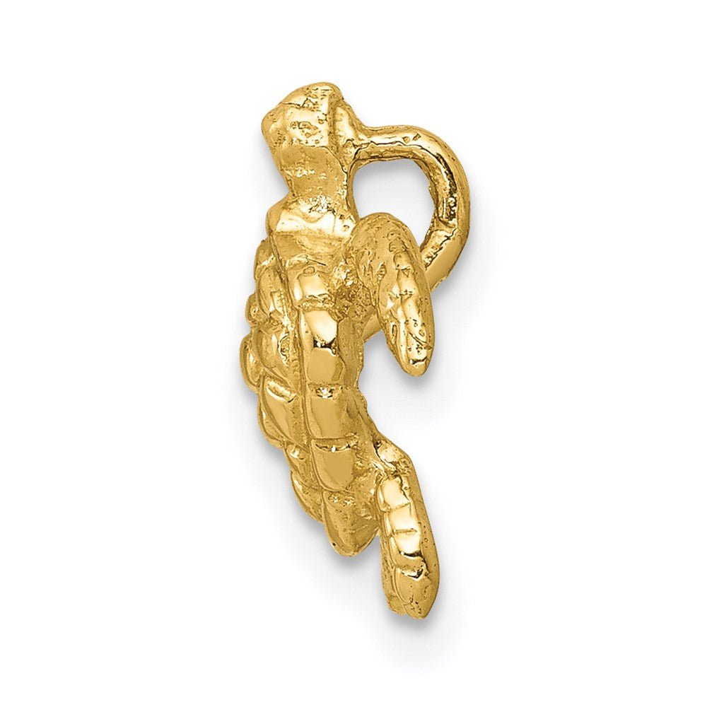 14K Gelbgold Poliert Klein Meer Schildkröte Kette Anhänger