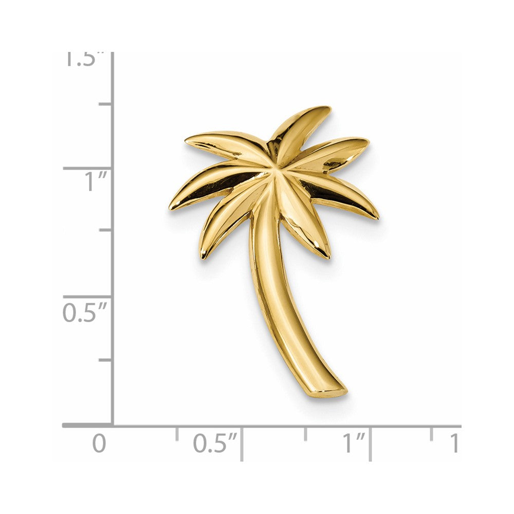 14K Gelbgold Poliert Palme Baum Anhänger