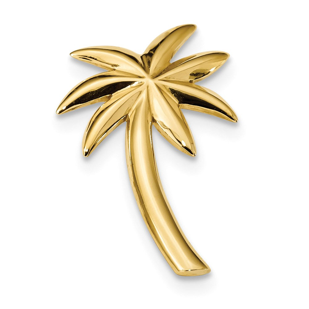 14K Gelbgold Poliert Palme Baum Anhänger
