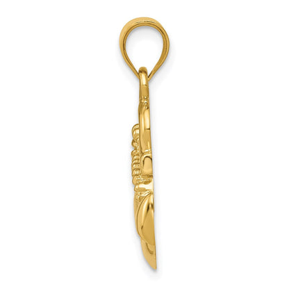 14K Gelbgold Anker-Anhänger, poliert