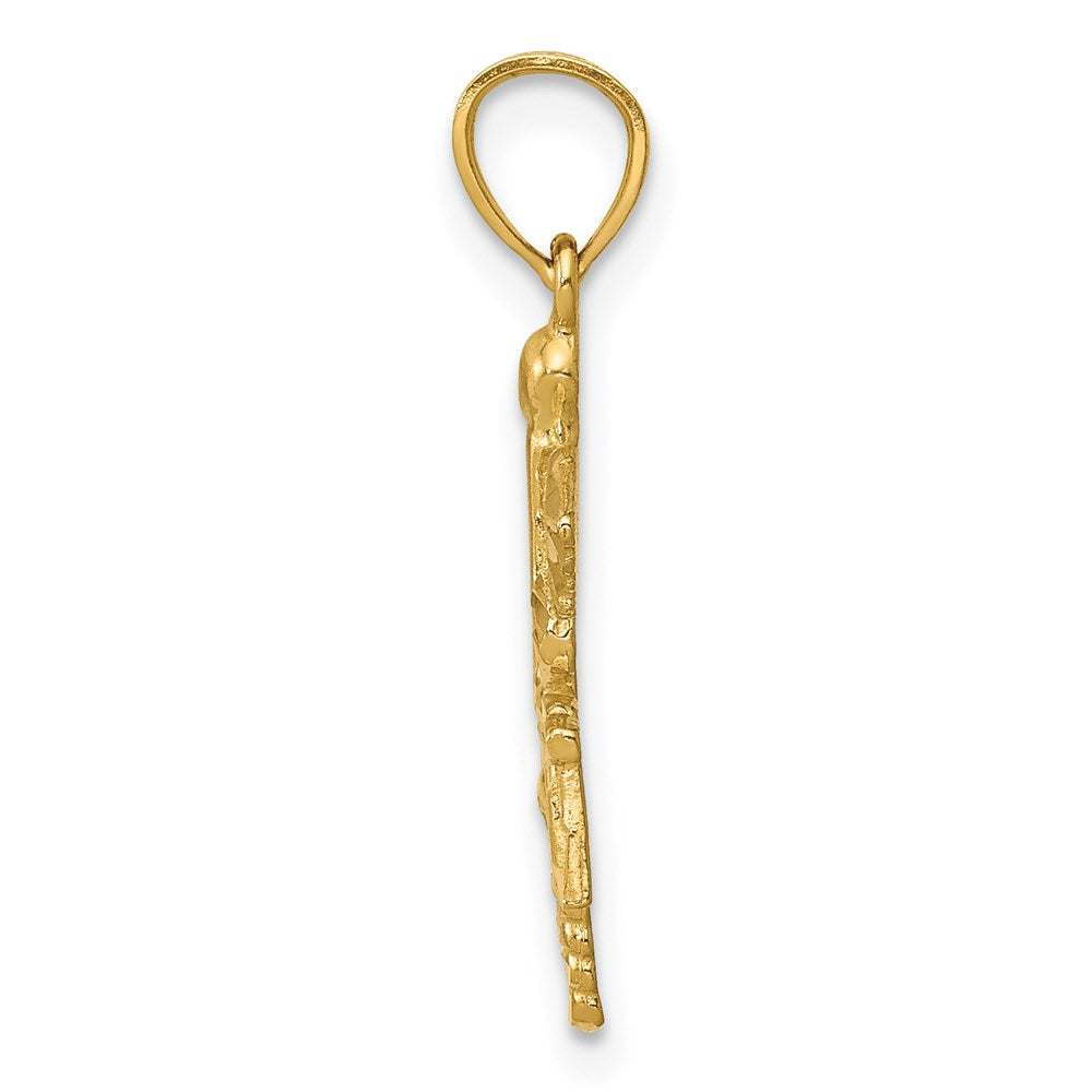14K Gelbgold Diamantiert Rn Anhänger