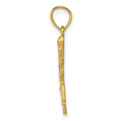 14K Gelbgold Diamantiert Rn Anhänger