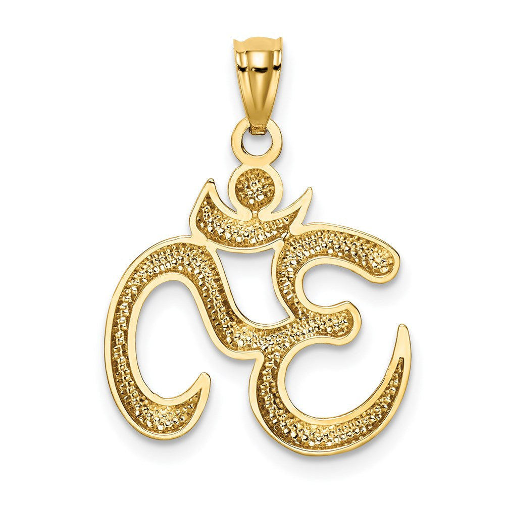 14K Gelbgold Poliert Om Symbol Anhänger