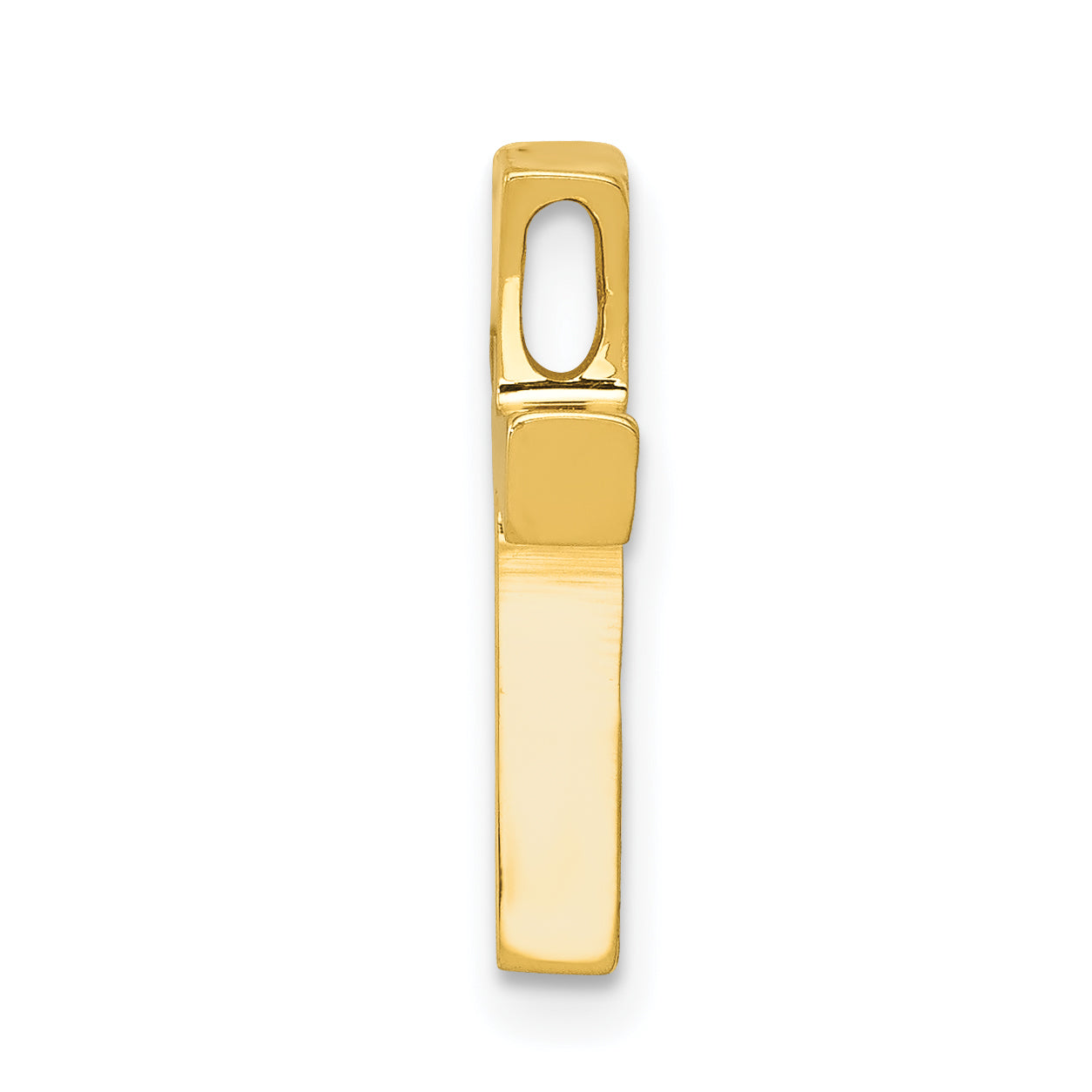 14K Gelbgold Poliert Kreuz Kette Anhänger