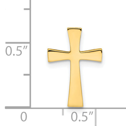 14K Gelbgold Poliert Kreuz Kette Anhänger