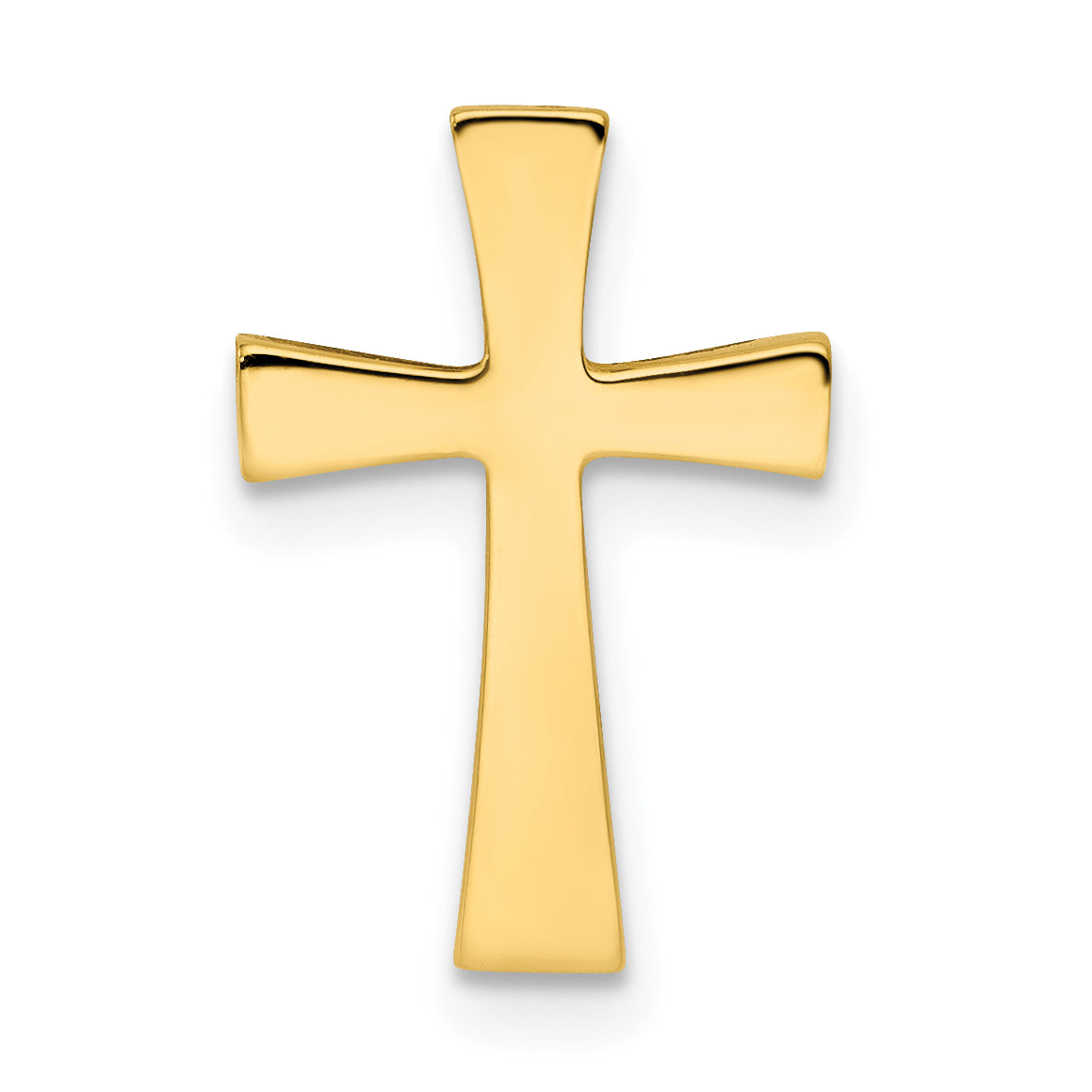 14K Gelbgold Poliert Kreuz Kette Anhänger