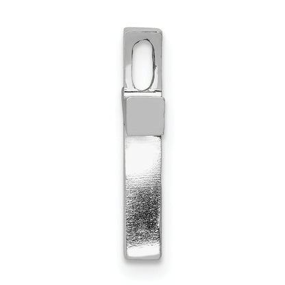 14K Weißgold Poliert Kreuz Kette Anhänger