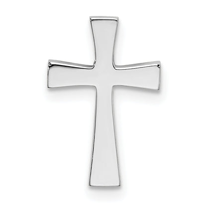 14K Weißgold Poliert Kreuz Kette Anhänger