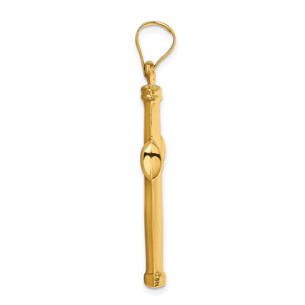 14K Gelbgold Polierter Geprägter Kreuz-Anhänger