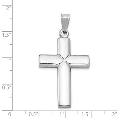 14K Weißgold Prägekreuz-Anhänger