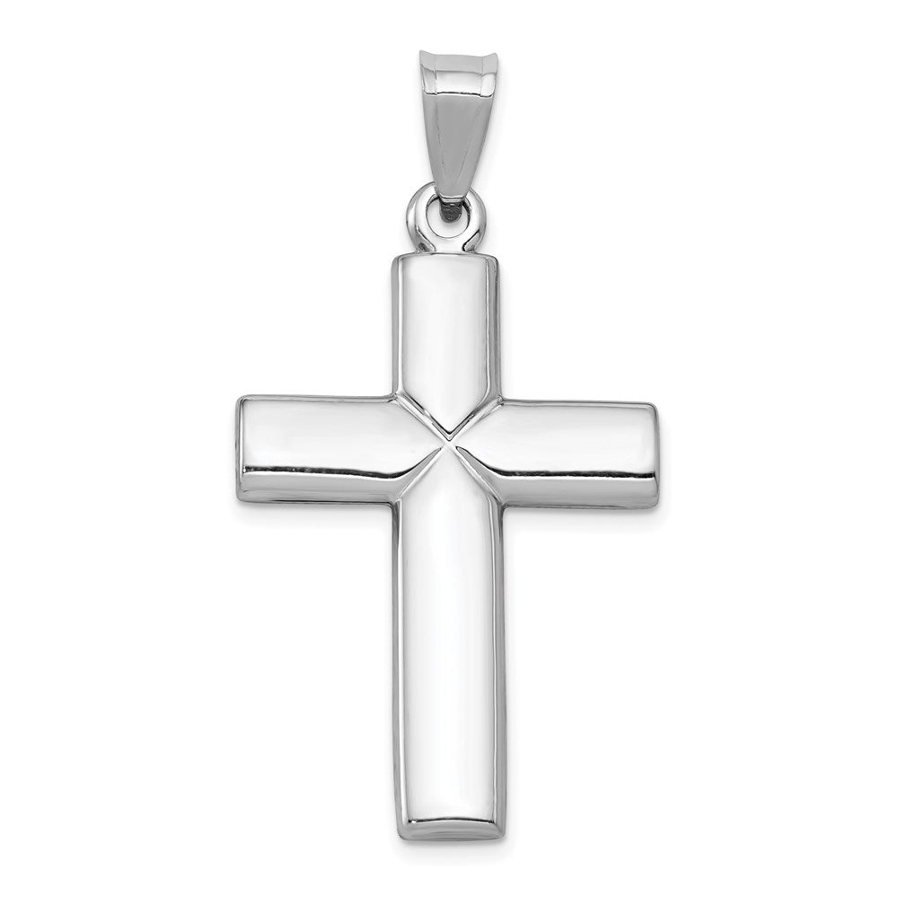 14K Weißgold Prägekreuz-Anhänger
