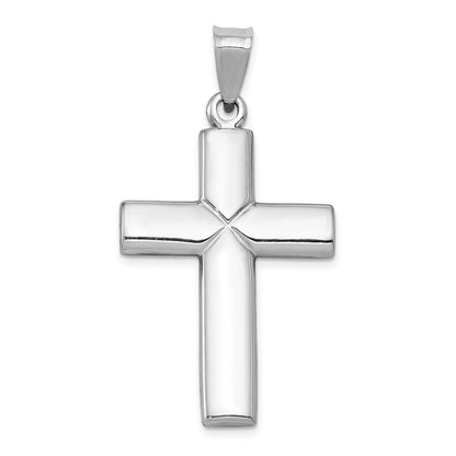 14K Weißgold Prägekreuz-Anhänger