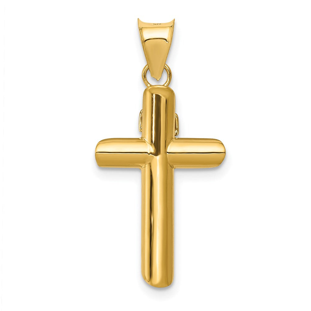 14K Bicolor Poliert Kruzifix Anhänger