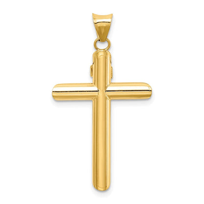 14K Bicolor Gold Polierter Kruzifix-Anhänger aus Bicolor-Gold