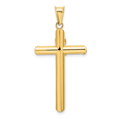 14K Bicolor Gold Polierter Kruzifix-Anhänger aus Bicolor Gold