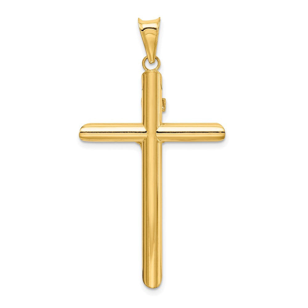 14K Bicolor Gold Polierter Kruzifix-Anhänger