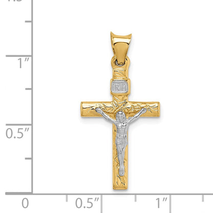 14K Bicolor Kruzifix Anhänger