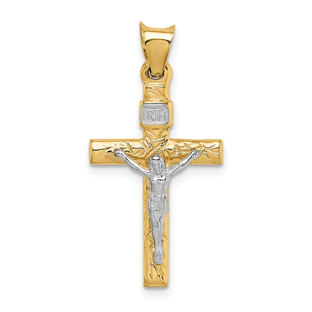 14K Bicolor Kruzifix Anhänger