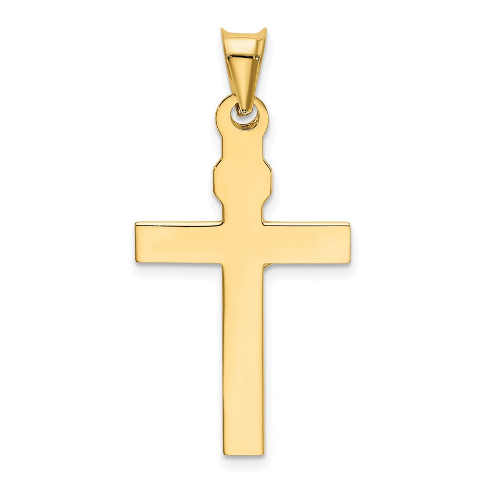 14K Bicolor und Rhodium Inri Kruzifix Anhänger